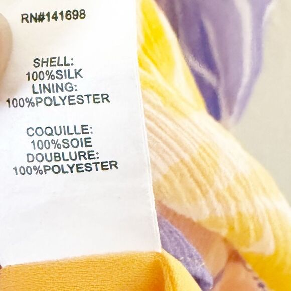 Ramy Brook Addison Floral Off the Shoulder Boxy Loose 100% Silk Top Size Small - Picture 14 of 14